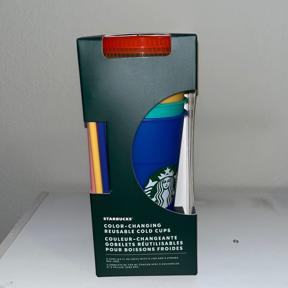Starbucks color changing reusable cold cups 5-pack